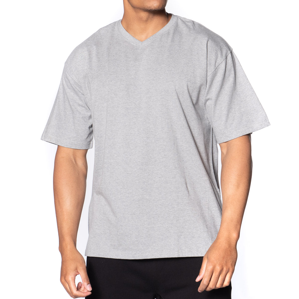 Full Sleeves Cotton Mens Grey V Neck T Shirts, Size: Medium at Rs 180/piece  in Khanna