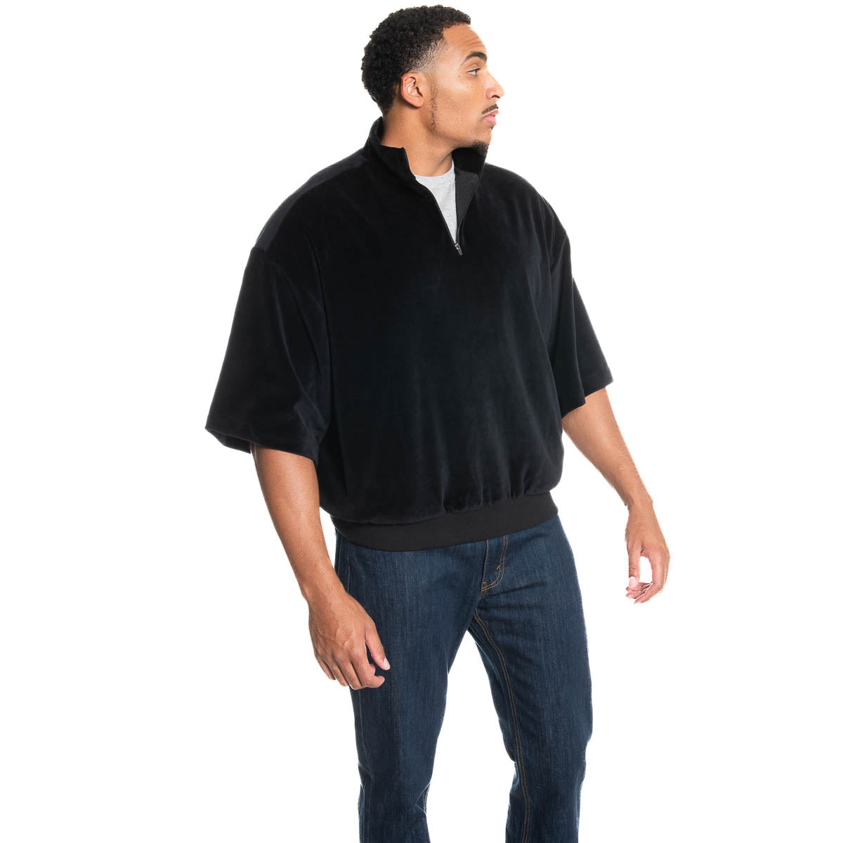 Mens velour outlet pullover