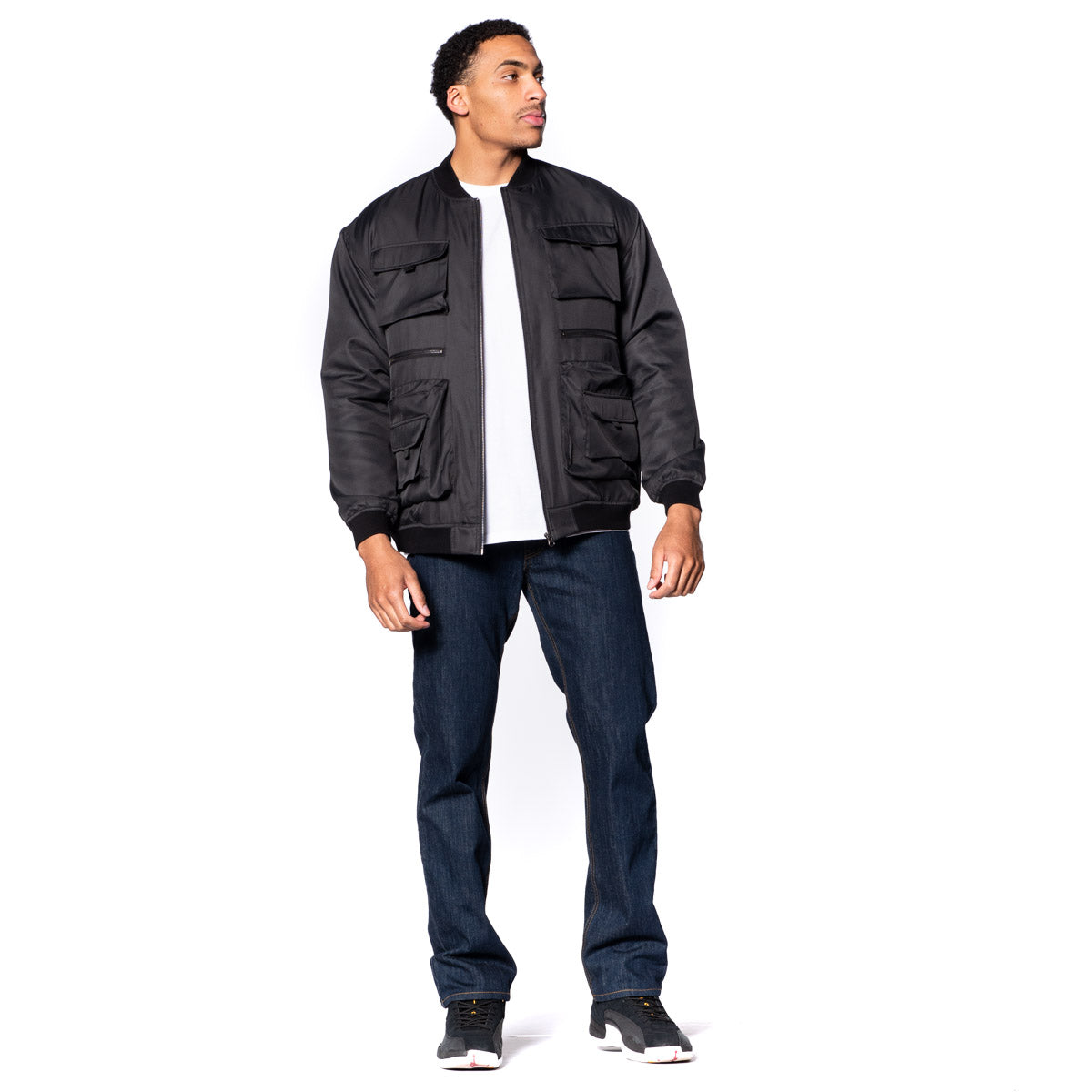 Down utility hot sale bomber jacket